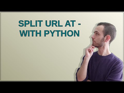 Split URL at - With Python