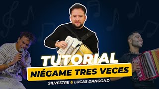 Miniatura de vídeo de "Tutorial acordeón vallenato - Niégame tres veces (Silvestre & Lucas Dangond)"