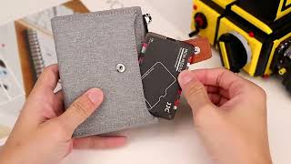 JJC Thin Micro SD Card Holder SD Card Case Wallet Credit Card Size for SD Micro SD TF Cards Hard