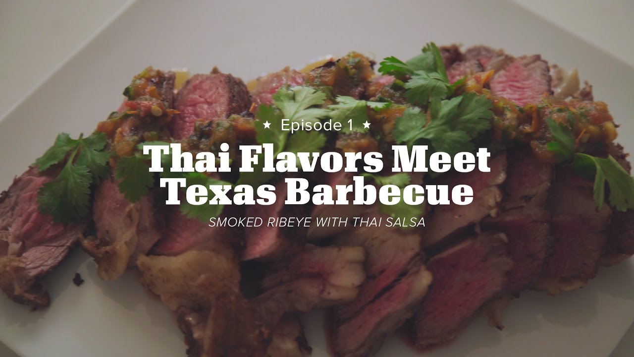 medium rare smoked ribeye