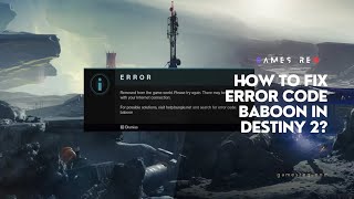 Famous How To Fix Error Code Baboon in Destiny 2? Profile