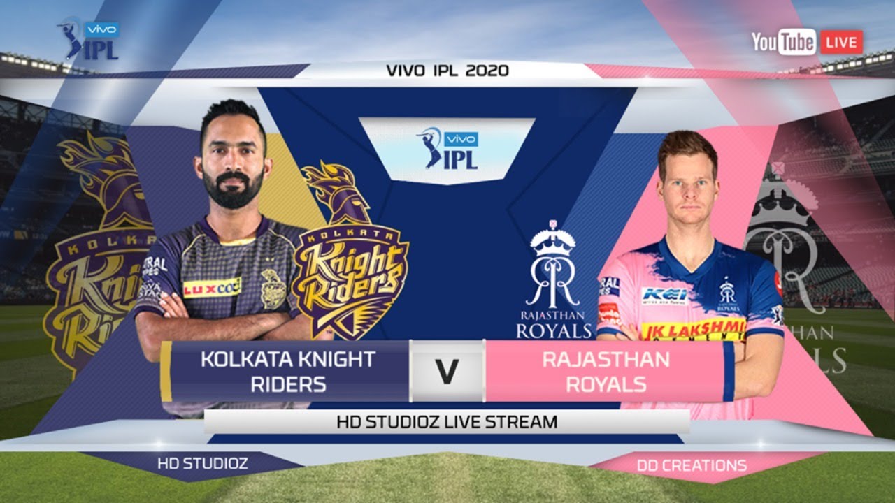HD STUDIOZ IPL 2020 MATCH NO. 10 :- KKR VS RR