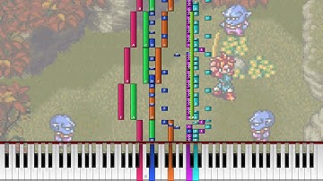 Chrono Trigger (SNES) - Battle 1 (Synthesia) [Midi Rip]