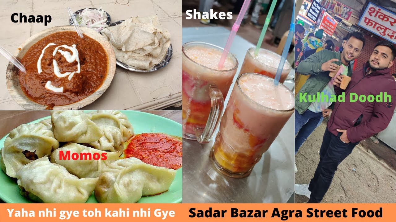 Street Food in Sadar Bazar Agra Video | Agra Sadar Bazar | Famous Chaat