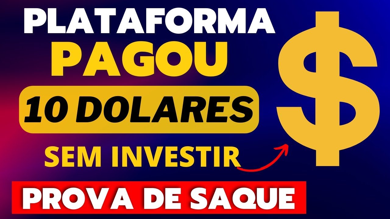 PLATAFORMA PAGOU 10 DOLARES GRÁTIS, PLATAFORMA QUE PAGA EM DÓLAR, COMO GANHAR DÓLAR NO AUTOMATICO?