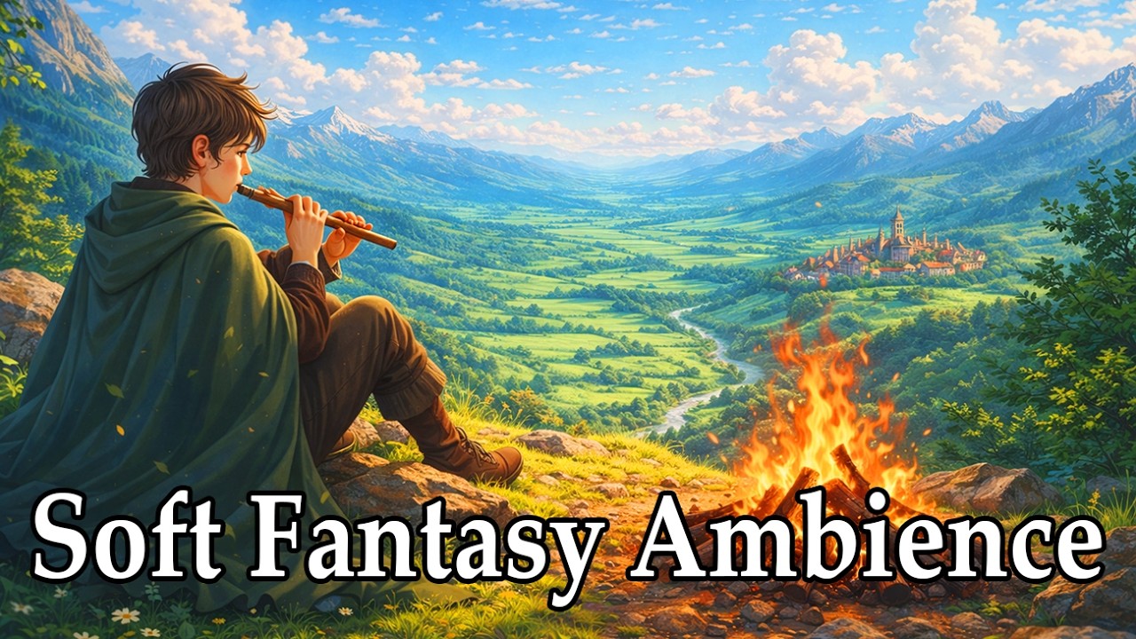 Peaceful Work Vibes | ファンタジー作業用BGM | Calm Spirit Flute | カフェ勉強用音楽