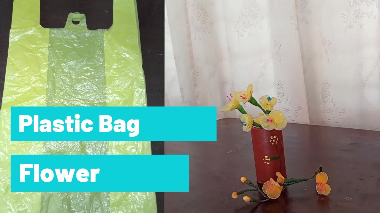Paper Bag Flower Minu's Tiny Craft DIY Plastic bag flowers