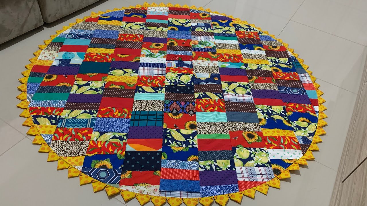 Tapete de retalho redondo