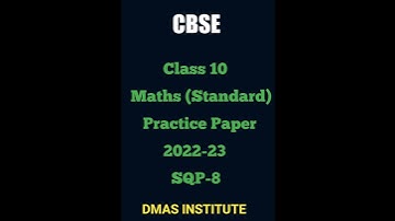 class 10 maths sample paper 2023 SQP-8 cbse class 10 maths standard guess paper maths pdf maths pdf
