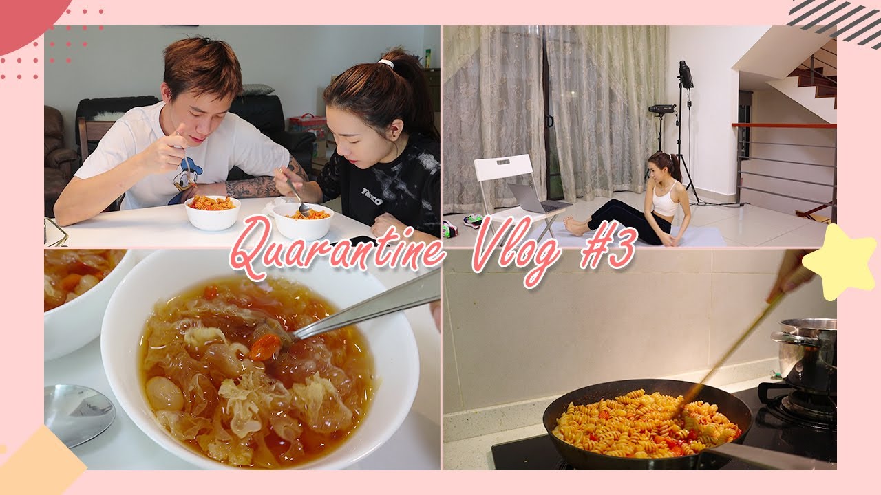 【VLOG #32】一天漫長的同居生活 | 開始有家庭主婦的感覺 | 煲桃膠雪耳糖水 + 運動 ❤️