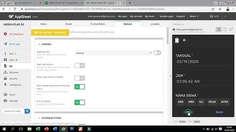 Cara membuat absen Online dengan kamera dan waktu otomatis melalui Android dan IOS tanpa coding