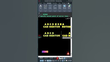 MIRRTEXT Command in AutoCAD  टिप्स ऐंड ट्रिक्स