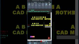 MIRRTEXT Command in AutoCAD  टिप्स ऐंड ट्रिक्स