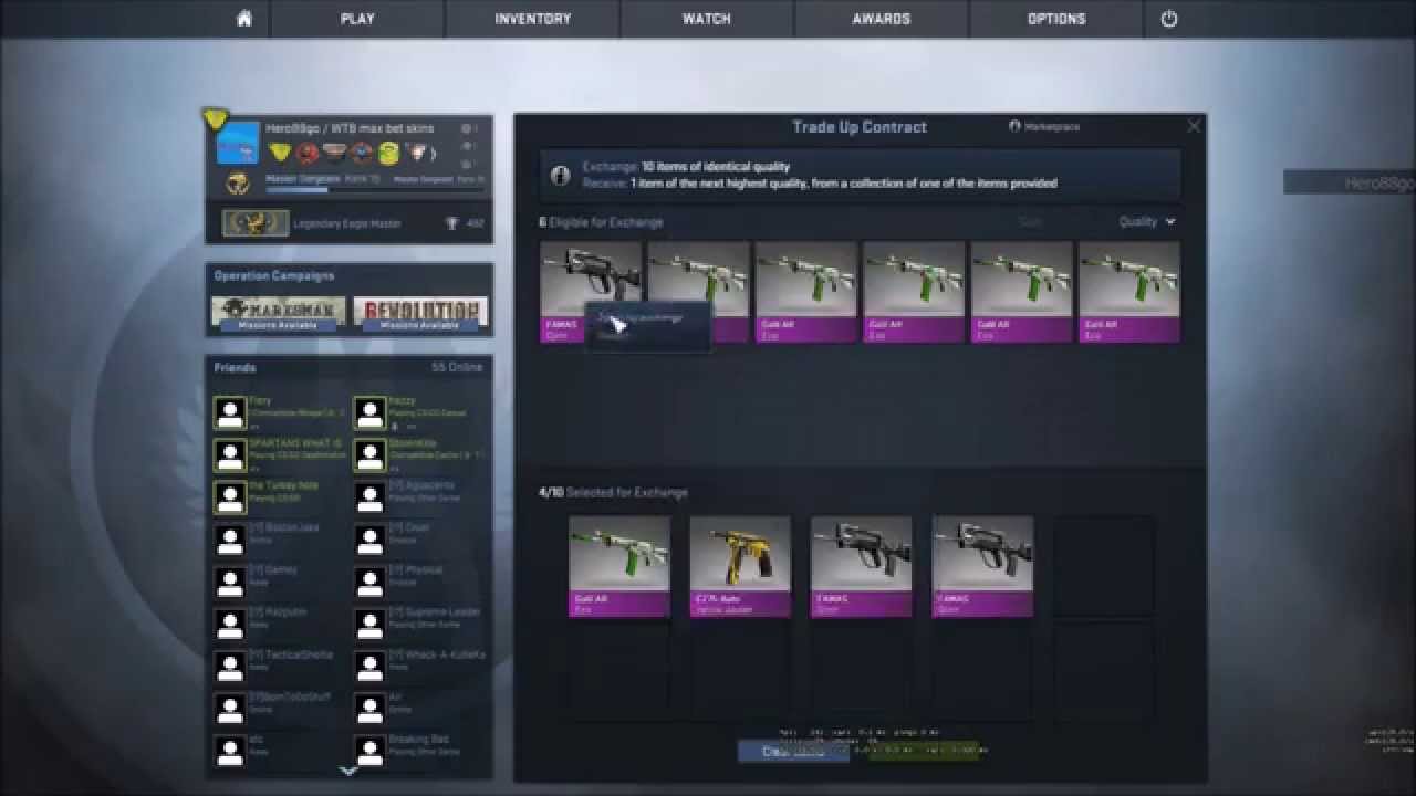 ~$35 CSGO Trade Up Contract For Covert Skin - YouTube