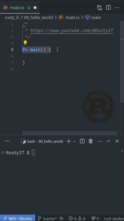 Hello World in Rust | Rust in 60 Seconds | #rust #programming #coding # ... image.