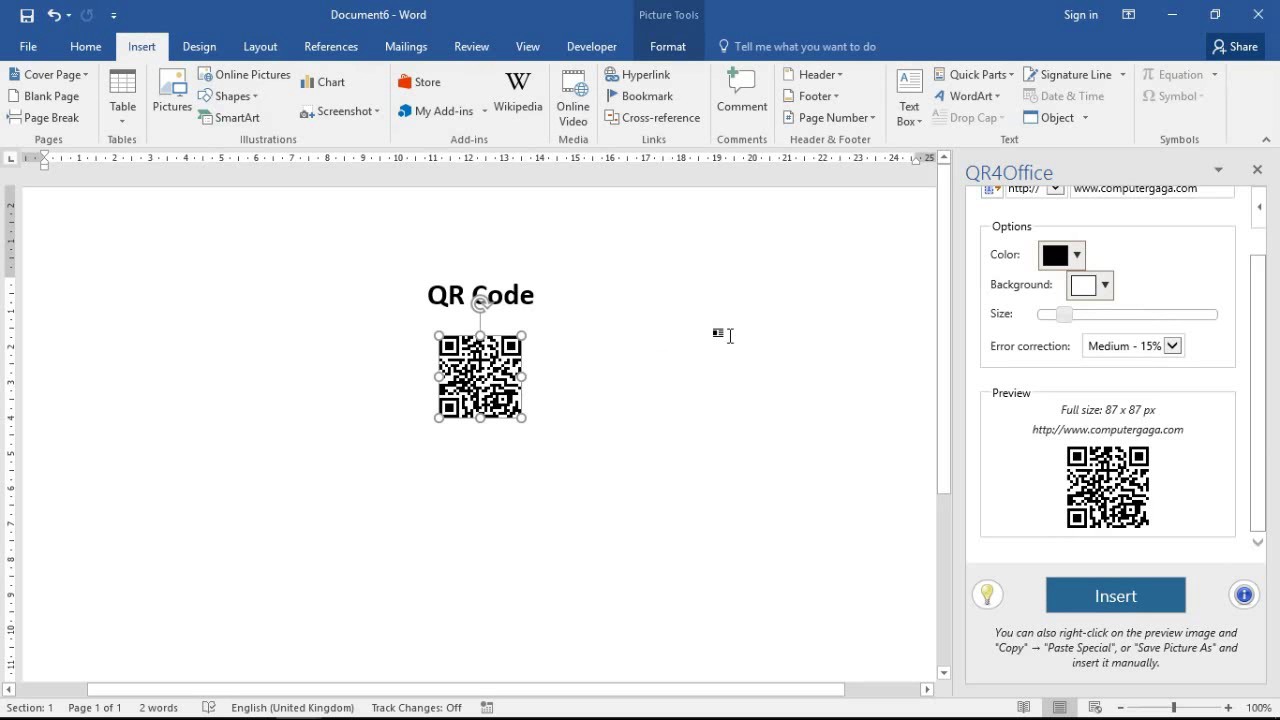 template แผ่นพับ publisher ฟรี  Update New  Insert a QR Code in Microsoft Word