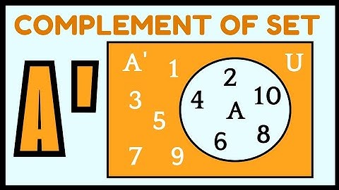 Complement of Set | Set Theory Basics | Sets