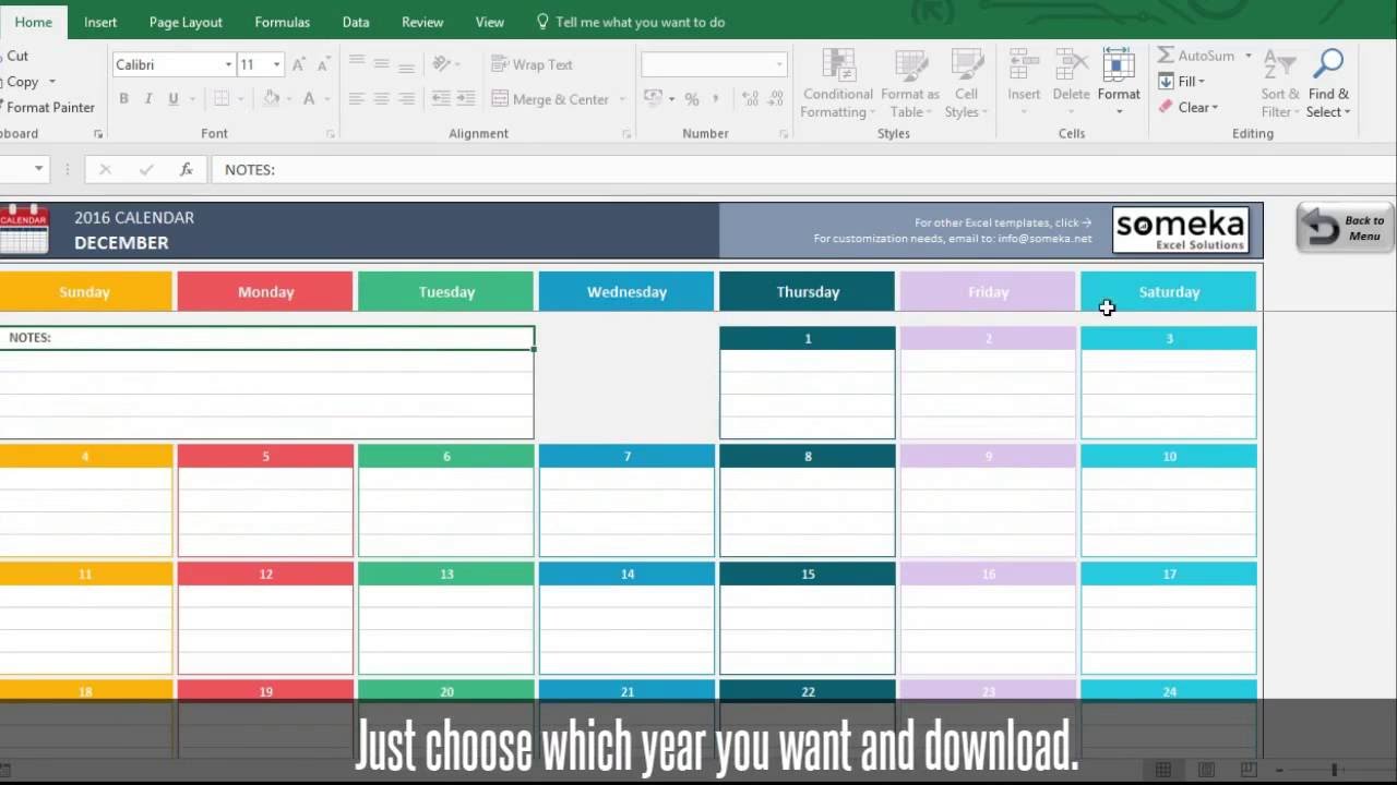 Télécharger Modèle de Calendrier Mensuel Excel - CCM