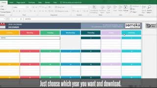 Dynamic Calendar Excel Template | Free Download Excel Calendar