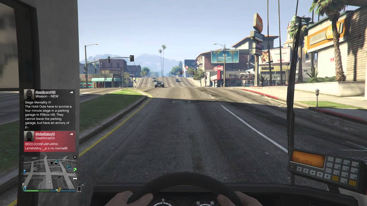 GTA5 Online (Next Gen) - Driving in 1st Person Mode (Bus)