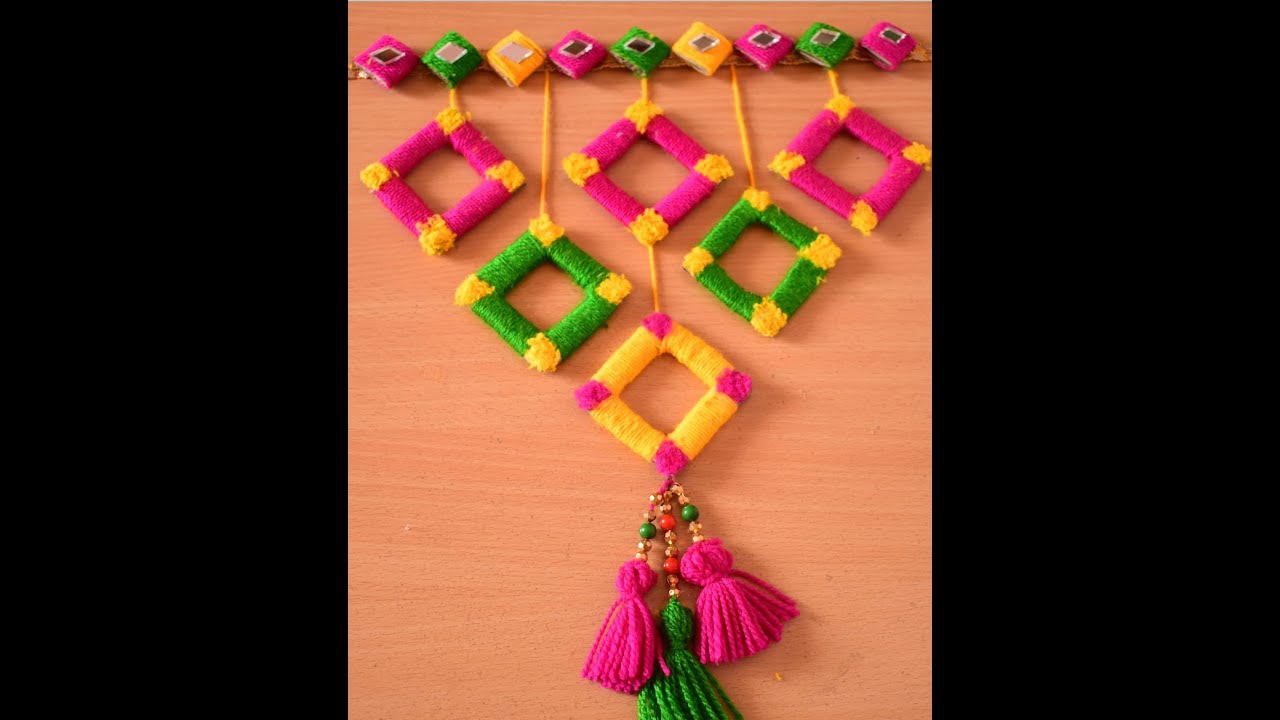 DIY How to Make Wall Hanging With Wool and cardboard for Home Decoration Best out of waste