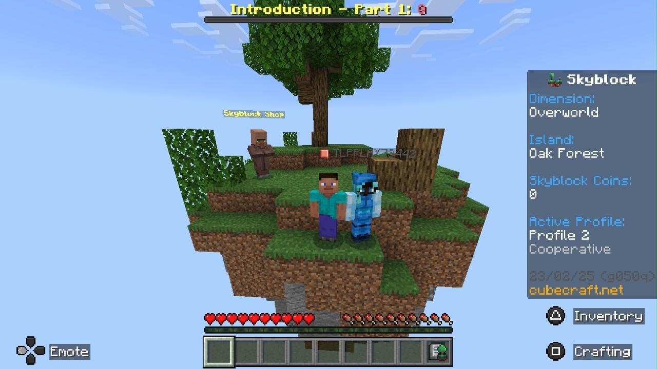 Minecraft SkyBlock Part 1 With amateurgamer203 - YouTube