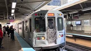 Midway Bound CTA Orange Line L 🚇 Arriving @ Washington/Wells