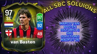 Marco Van Basten 97 Rated Historic Xi All 15 Madfut Solutions Madfut Sbc Solution Madfut 26