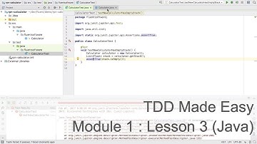 Module 1. Lesson 3.  Demonstrating TDD in Java