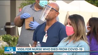 Good Day LA: "Vigil for nurse who died from Covid-19"