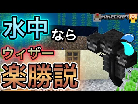 【マイクラ】水中ならウィザーを楽々倒せる大発明⁉︎ 統合版 Switch