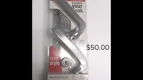 Larson quickfit brushed nickel straight storm door handle