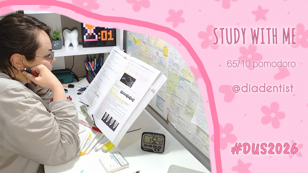 🔴 LIVE | 12-Hour Study with me 📚 | Benimle #dus çalış 🦷 | Fire sounds 🔥 | pomodoro timer 65/10