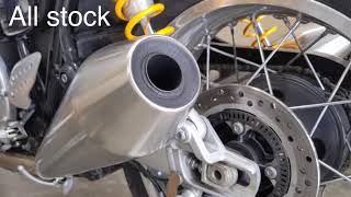 Thruxton R Exhaust Sound With Xpipe  Before U0026 After