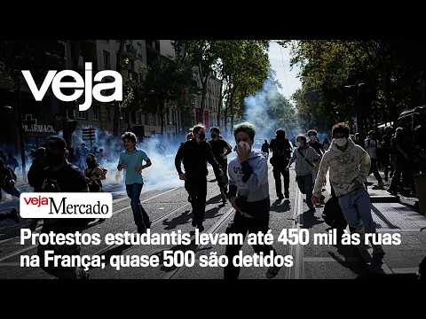 Protestos estudantis levam até 450 mil às ruas na França; quase 500 são detidos | MERCADO