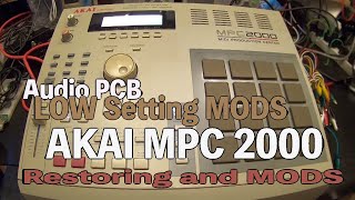 lofi sampler AKAI MPC2000 Restore and MODS and Fix ,Low setting (EZAS/Restoring /Repair Display