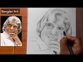 Drawing a p j abdul kalam  pencil sketch  banglar art