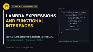 FS-047: Lambda Expressions and Functional Interfaces | Full Stack Java