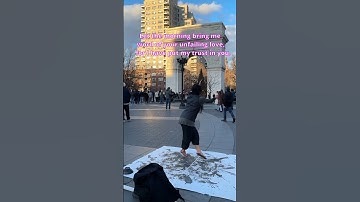 Thumbnail of Psalm 143:8 (NIV). Amazing street performer. Washington Square Park #love #manhattan #newyork