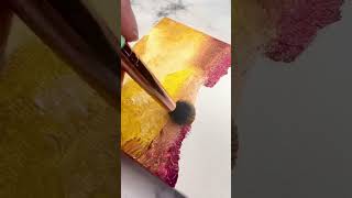 Golden hour Over A Wheat Field Mini Painting