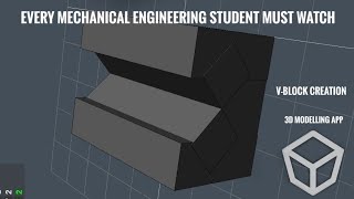 How to create a v block model in 3d modelling app || #gireeshnickyforyou screenshot 2