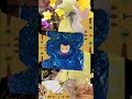 青い星の中に茶トラのコタロウちゃん。。。💫 #現代アート #制作過程 #作品制作 #作品紹介 #茶トラ #ネコ画家 #猫を描く #トラ猫