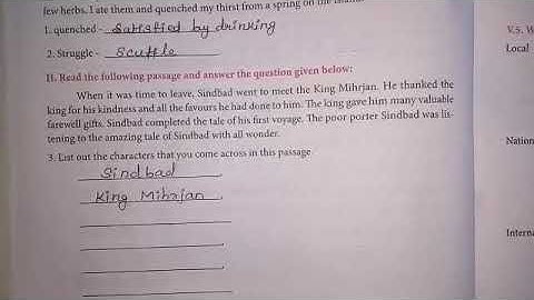 7th std English WS - 17 /Bridge course answer in english medium