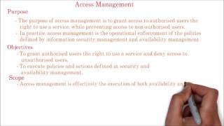 22. ITIL | access or security Management process overview | Service Design