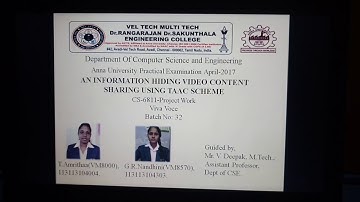 CSE Final year project video