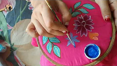 How to learn Basic Paint Tutorial Pillow Cover fabric painting