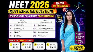 NEET 2026 Toughest Coordination Compounds Question | Geometry & Shape Matching Trick