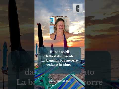 Video Ruba i soldi dallo stabilimento: la bagnina lo rincorre scalza e lo blocca in attesa dei carabinieri