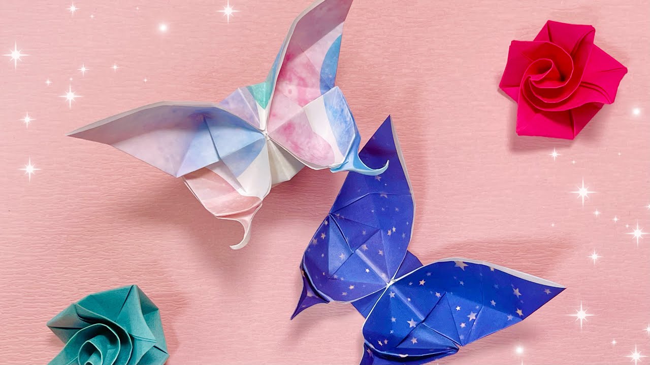 【折り紙】美しい立体蝶々の作り方🦋✨かわいくてオシャレな折り紙！