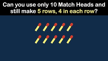 Matchstick Puzzle - Make 5 Rows, 4 in each Row